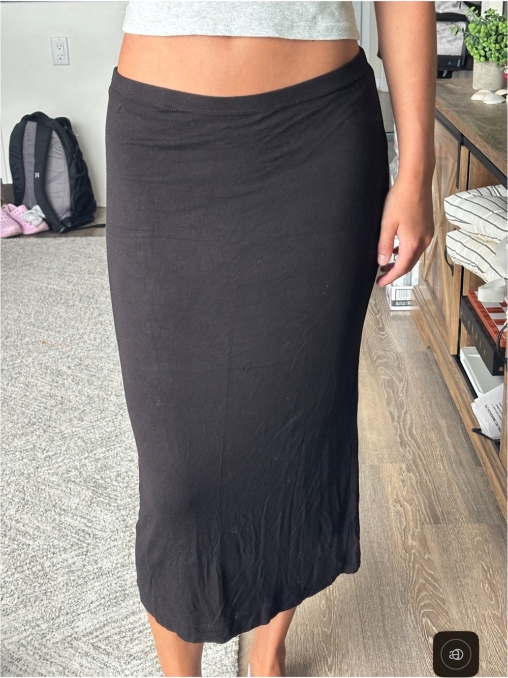 H&M Black Midi Skirt